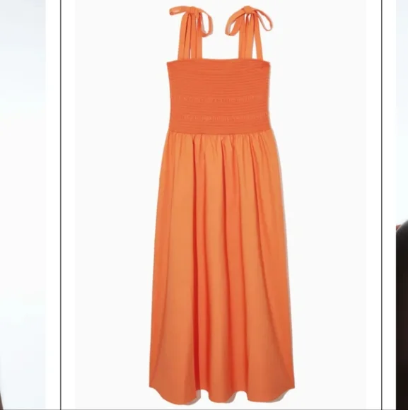 COS Tie Strap Smocked Dress - Picture 3 of 6